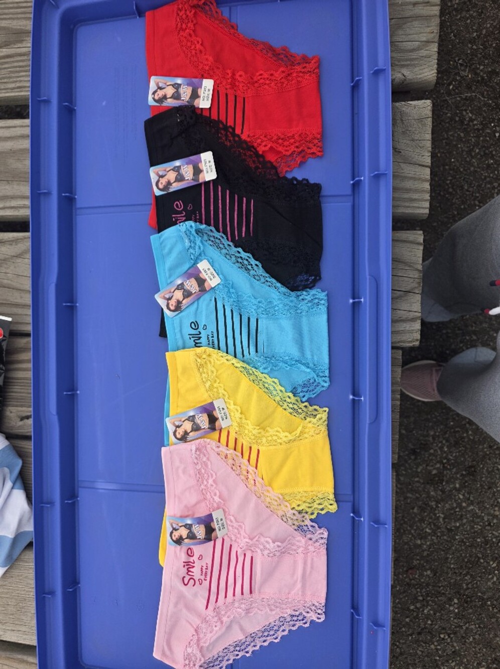Women'S Lace-Trim Cotton Blend Bottoms - Yellow,Red, Pink, Blue, Black(M,L,XL)